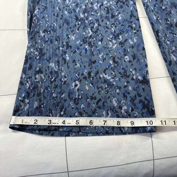 Athleta Pants Womens 2 Blue Avenue Wide Leg Crop Granite Speckle Pull On Travel - Picture 13 of 13
